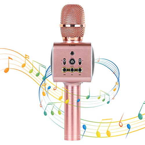 Bluetooth Karaoke Mikrofon Xpassion tragbare drahtlose dynamisches Mikrofon&Lautsprecher, Ideal für Musik aufnahmen, hören und singen, mit Android, IOS, PC sowie APP kompatibal