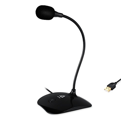 KLIM Talk USB - Standmikrofon PC und Mac - Kompatibel mit jedem Computer - Professionelles USB Mikrofon- High Definition Audio USB Microphone 2020 - Schwarz